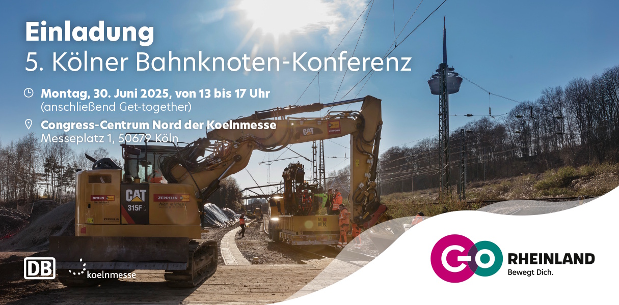 Einladung zur 5. Kölner Bahnknoten-Konferenz am 30. Juni 2025 in Köln