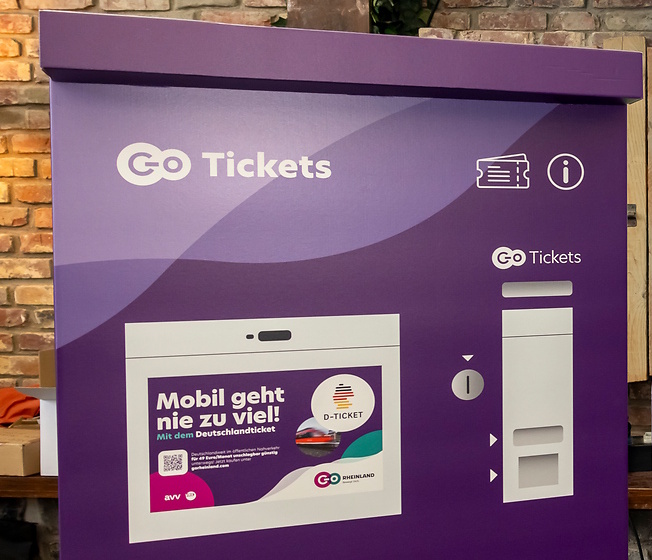 Modell eines go.Rheinland-Ticketautomaten