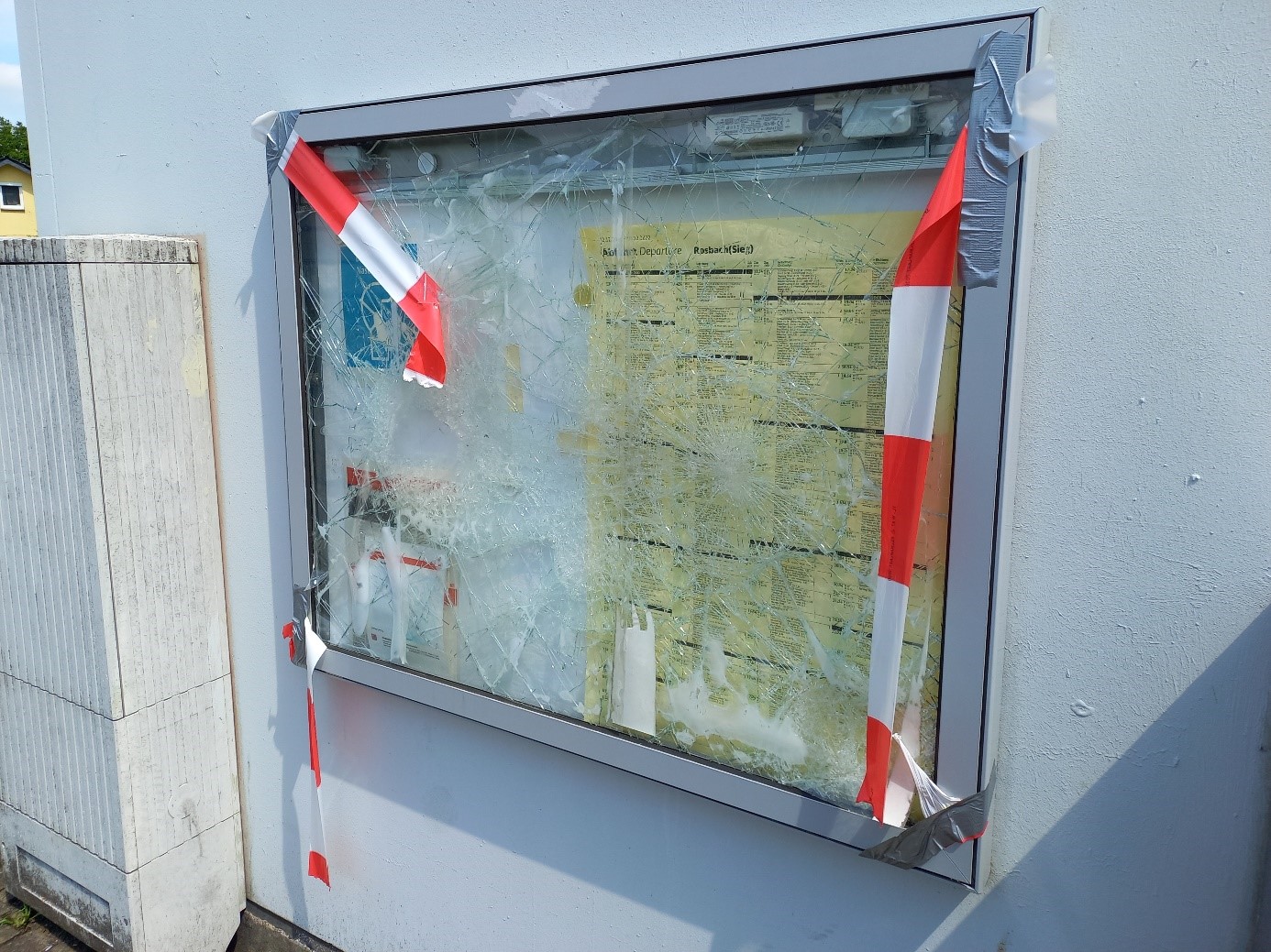 Vandalismus an der Station Rosbach