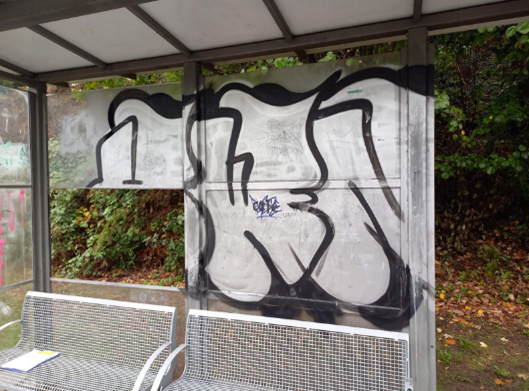 Wetterschutz mit Graffiti in Dattenfeld (Sieg) 2020