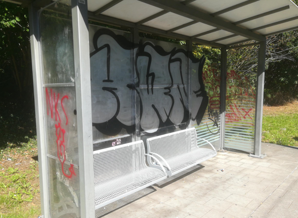 Wetterschutz mit Graffiti in Dattenfeld 2020 