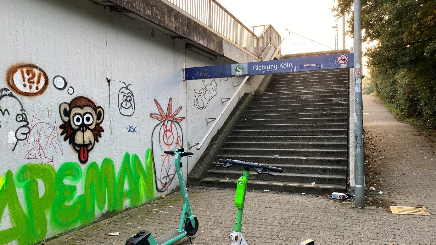 Verunreinigungen an der Station Köln-Holweide