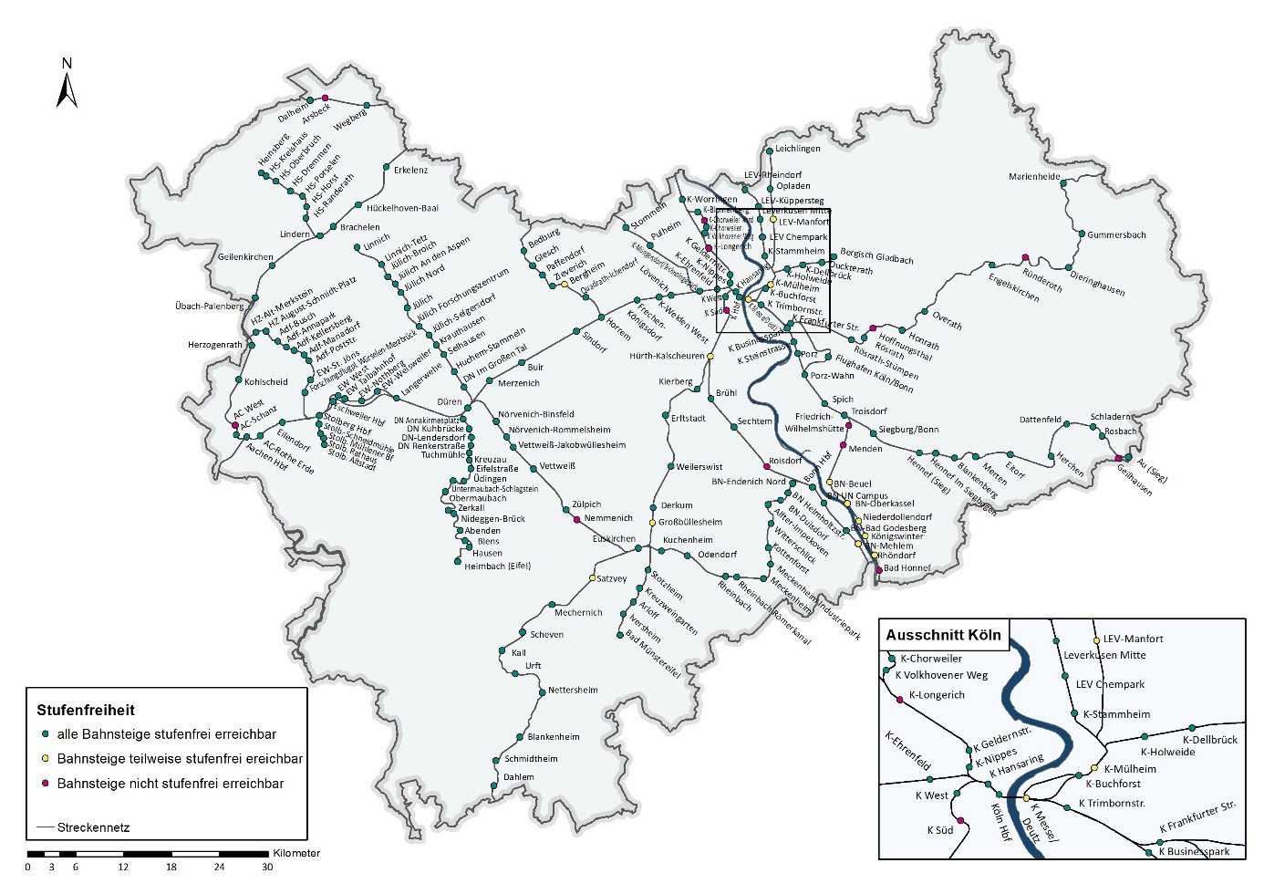 Stationsqualität 2025 – Kartenübersicht Stufenfreiheit