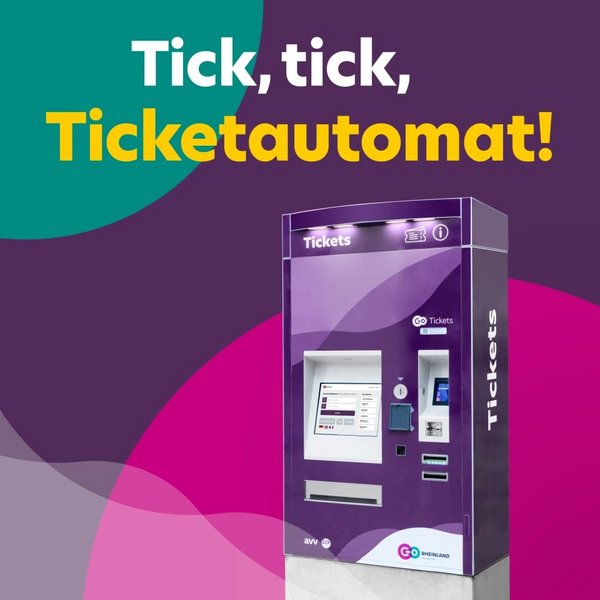 Motiv eines neuen Ticketautomaten von go.Rheinland (Werbemotiv)