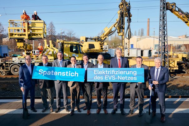 Spatenstich Elektrifizierung des EVS-Netzes am 02.02.2026, Bahnhof Herzogenrath