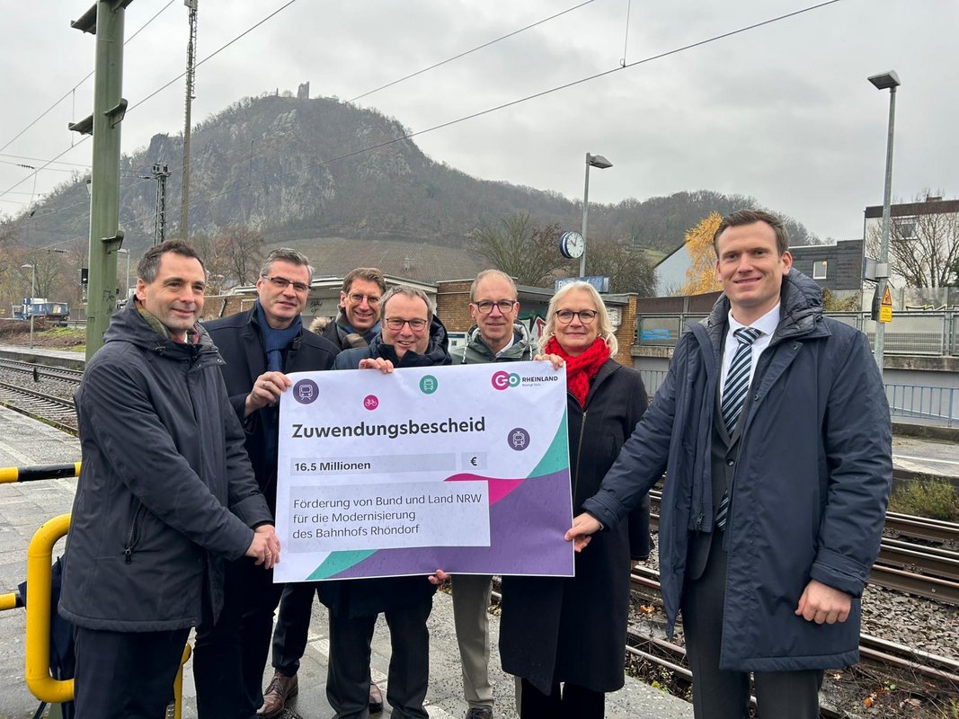 Bund und Land fördern den Ausbau des Bahnhofs Rhöndorf mit 16,5 Millionen Euro